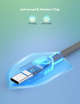 RAVPower RP-CB1039 60W C-C Magnetic Braided Cable 1.2M - RP-CB1039