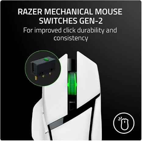 فأرة الألعاب رايزر باسيليسك V3 إكس هايبر سبيد ​​- أبيض RZ01-04870300-R3G1