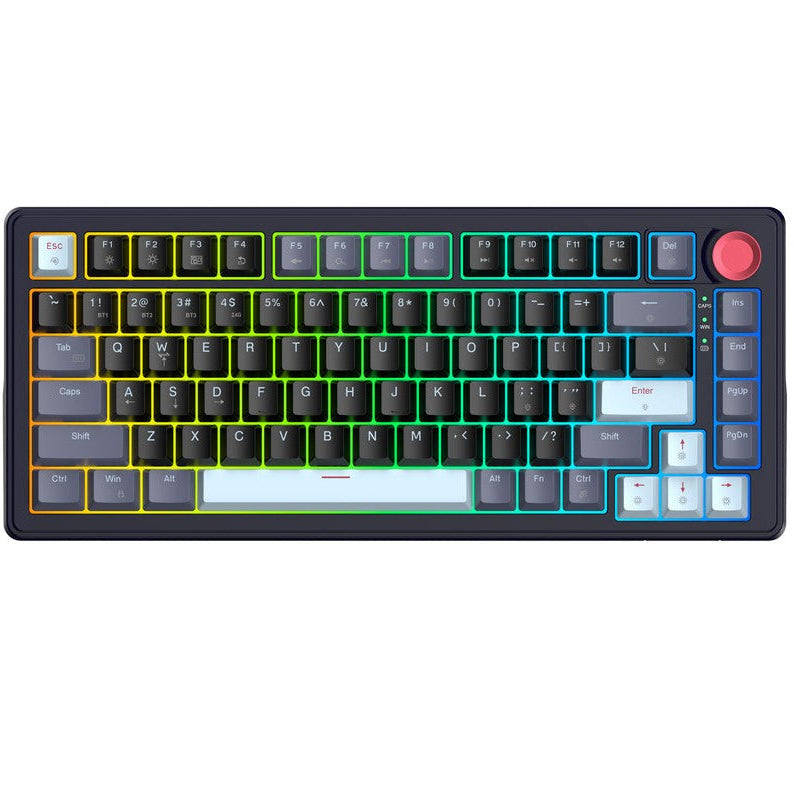 Sades Skyblade 82 82 Key Compact layout  75% with immersive RGB & Multi-Function Knob Wireless mechanical Gaming keyboard - Black