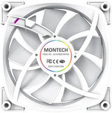 Montech AX120 PWM ARGB Case Fan, 120mm Fan Size, With 1600 RPM Fan Speed - White