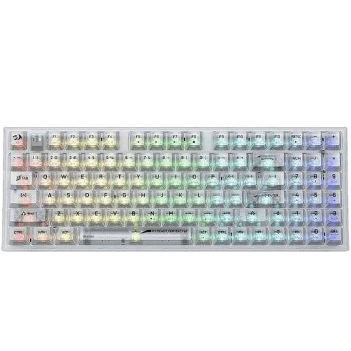 Redragon K628CT Pollux Pro RGB 75%, USB-C Wired, BT , 2.4 GHz Wireless Gaming Keyboard - Translucent Crystal Switch - White