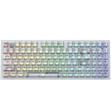 Redragon K628CT Pollux Pro RGB 75%, USB-C Wired, BT , 2.4 GHz Wireless Gaming Keyboard - Translucent Crystal Switch - White