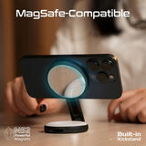 Promate 360° Rotatable Ultra-Slim MagSafe Compatible Rechargeable LED Ring Light - Grey