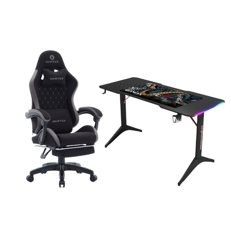 Oartex Fiber Chair Model LD035 with Gamax D2208 fiber Gaming Table 120*60*74 (installation Not Included)