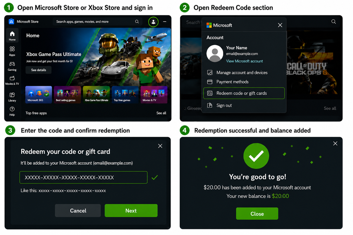 Microsoft Xbox Digital Gift Card 20$ - USA (Send By SMS)