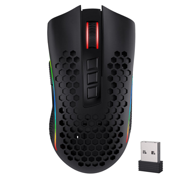Redragon M808 Storm Pro Lightweight RGB Wireless/Wired Gaming Mouse - Black