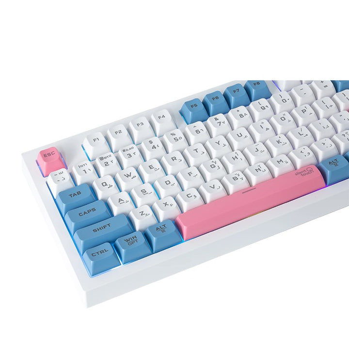 لوحة مفاتيح تويستد مايندز سبكتروم برو سيريس لاسلكية غشائية بحجم 75% (تخطيط إنجليزي / عربي)