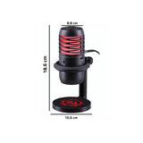 Redragon Nebula GM211 ميكروفون ألعاب USB سلكي بتقنية الكارديويد و6 أوضاع إضاءة RGB - أسود