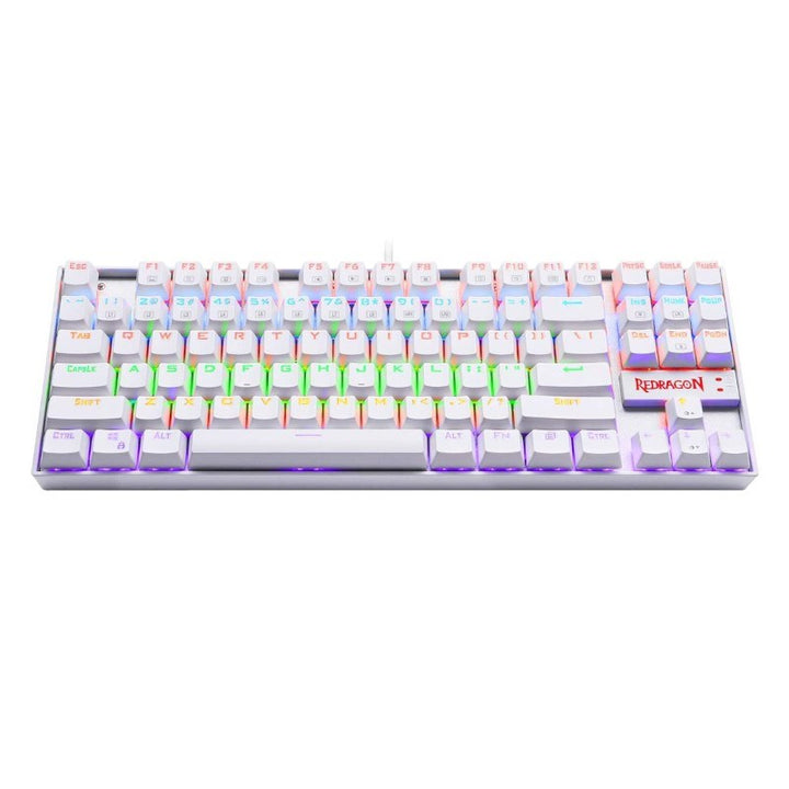 كيبورد الألعاب Redragon KUMARA K552W RGB TKL سلكي ميكانيكي (مفاتيح Blue) – أبيض