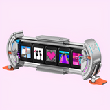 Divoom Times Gate Pixel Art Informative Cyberpunk Digital Clock Display - Silver