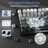 لوحة مفاتيح ميكانيكية ATTACK SHARK X820 Ultra Tri-Mode 75% Gasket - Black Gradient + Shark Switch