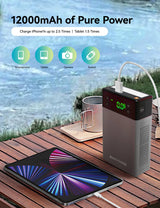 12000mAh (44.4Wh) Jump Starter 2 in 1 with air compressor  - RP-PB1213