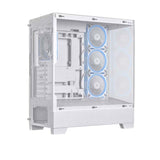 Asus A31 Plus Mid Tower Front Side & Left Side Tempered Glass Panel Case With 4 Fan RGB - White