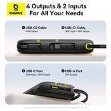 Baseus EnerFill FC31 Qpow 3 Digital Display Power Bank with USB-C+iP Cables 20000mAh 45W - Cosmic Black