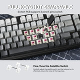 لوحة مفاتيح ميكانيكية ATTACK SHARK X98 ثلاثية الوضع 102 مفتاح - Gradient Black Moon Light
