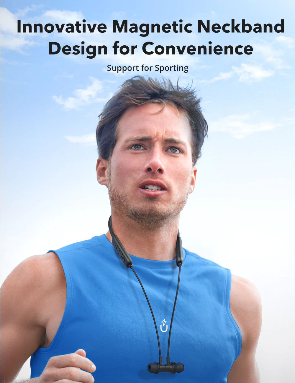 Ravpower RP-BH1008 Neckband Wireless Stereo Earphones IPX5 Waterproof - RP-BH1008