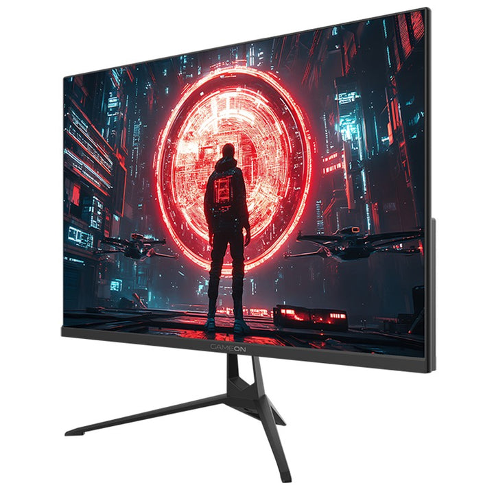 جيم اون شاشة ألعاب GOES24FHD144IPS  مقاس 24 بوصة، بدقة FHD، ومعدل تحديث 144 هرتز، وزمن استجابة 0.5 مللي ثانية، ومنفذ HDMI 2.1، وتقنية IPS سريعة، مسطحة - أسود