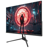 جيم اون شاشة ألعاب GOES24FHD144IPS  مقاس 24 بوصة، بدقة FHD، ومعدل تحديث 144 هرتز، وزمن استجابة 0.5 مللي ثانية، ومنفذ HDMI 2.1، وتقنية IPS سريعة، مسطحة - أسود