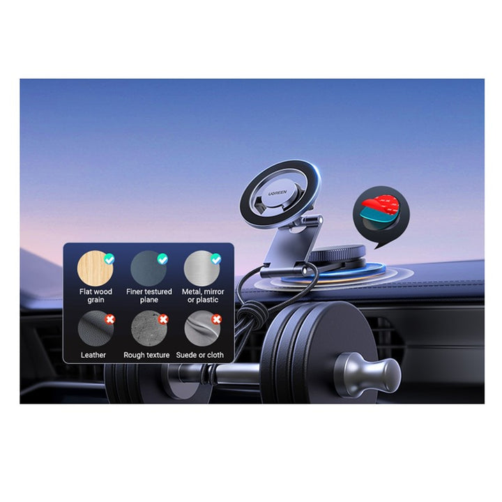 UGREEN Dashboard Magnetic Car Phone Mount grey