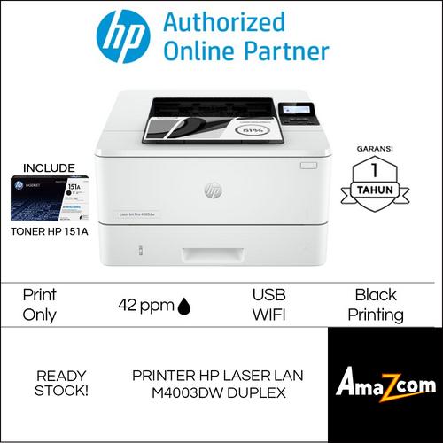 HP LaserJet Pro 4003DW Printer 1YW / 2Z610A