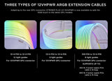 كابل تمديد ليان لي سترايمر بلس V2 12+4 إلى 3x8 دليل إضاءة 8 مصابيح LED مزود بوحدة تزويد طاقة