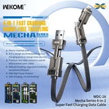 WEKOME WDC-16 Charging Cable 4 in 1 - Silver