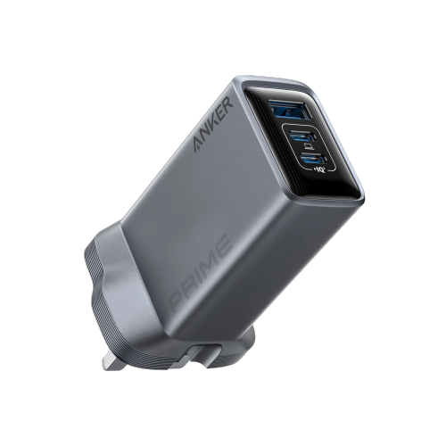 Anker Prime Charger (شاحن أنكر برايم 100 واط، 3 منافذ، GaN) A2688241 - فضي