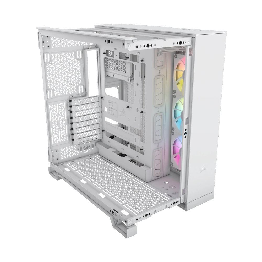 كيس كمبيوتر CORSAIR iCUE LINK 6500X RGB ميد تاور - أبيض