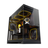 Geometric Future Model 5 Mid Tower Glass Case with 5 Fans  - Black & Gray