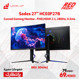 Sades BX-Jellyfish 27",FHD,HDMI 2.1, 280Hz, 0.5ms Curved Gaming Monitor-SA-HC03F27B