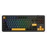 لوحة مفاتيح ميكانيكية AULA F87 – بتصميم TKL مدمج – 87 مفتاح – تركيب Gasket – اتصال سلكي عبر Type‑C – مفاتيح LEOBOG Grey Wood V3 – أسود