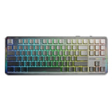 AULA F87 87 Keys Compact TKL Gasket Hot-Swappable Type-C Wired  Gaming Keyboard LEOBOG Grey Wood V3 - Gradient grey