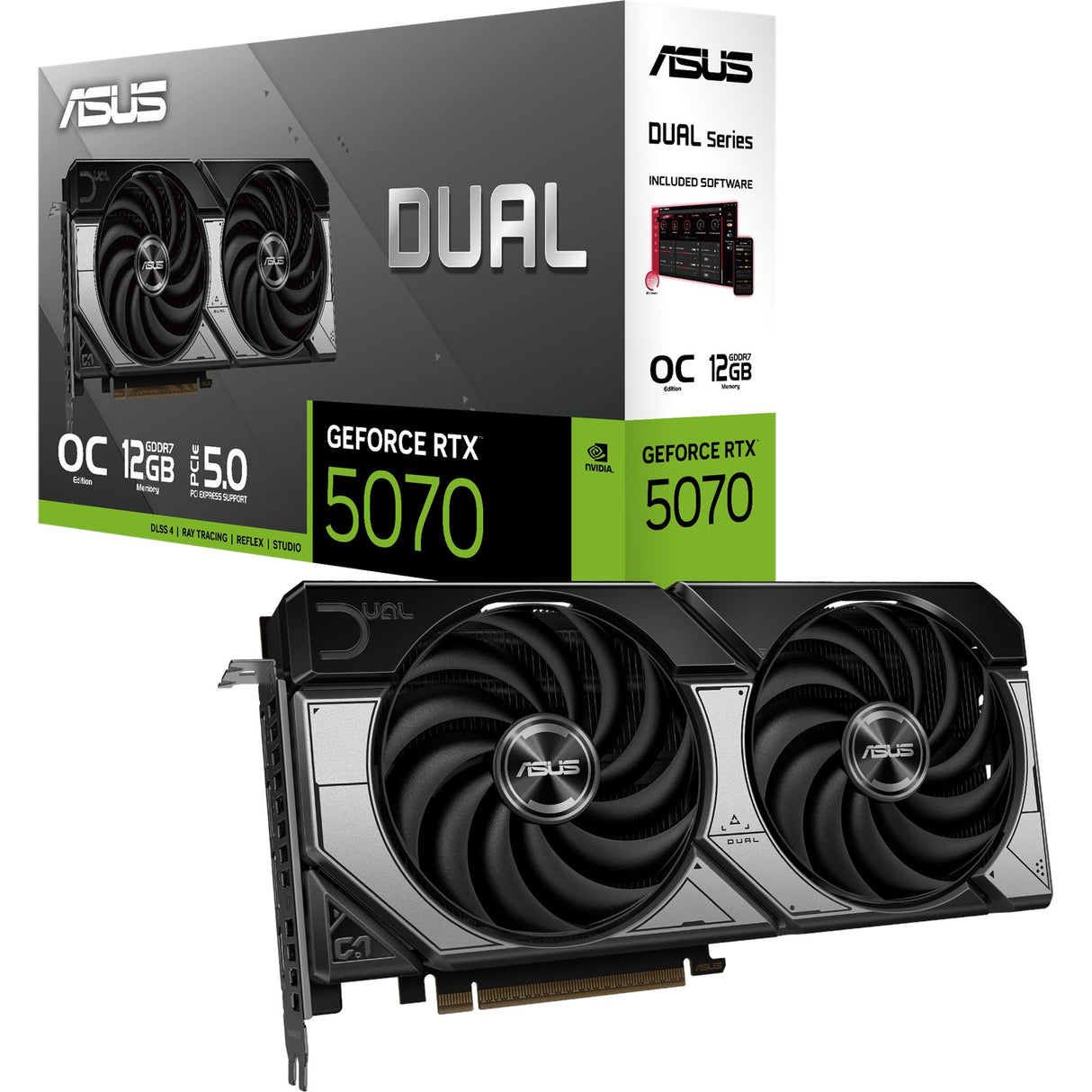 ASUS Dual GeForce RTX 5070 12GB OC Graphic Card - Black