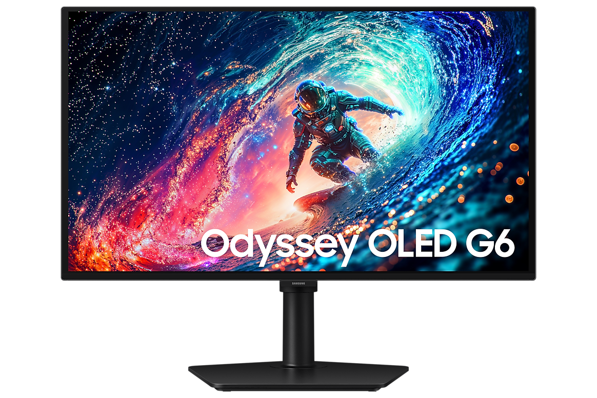 Samsung Odyssey OLED G6 G61SH 27’’ QHD (2,560 x 1,440), 240Hz Refresh Rate, 0.03ms Response Time, HDMI 2.1,  Flat Gaming Monitor - Black LS27HG612SMXUE