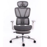 Black Bull UMGC6002B mesh office and gaming Chair With footrest , adjustable Headrest up & down  3D armrest  , load weight: 130kg ,white / Gray (Assembly not Included)