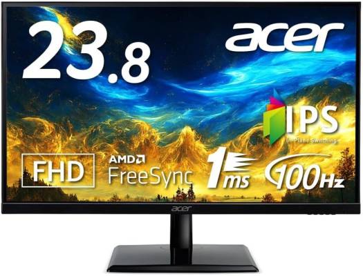 مجموعة كمبيوتر ألعاب i5-12400F، RTX 4060، ذاكرة وصول عشوائي 16 جيجابايت، مع شاشة Acer EK241YEbmix، شاشة FHD IPS مقاس 23.8 بوصة، معدل تحديث 100 هرتز، وقت استجابة 1 مللي ثانية (VRB) وSade Gaming Combo Battle Ram