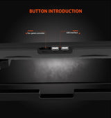 Meetion Laptop Cooler Pad MT-CP3030 Compatible from 9 to 15.6" - Black