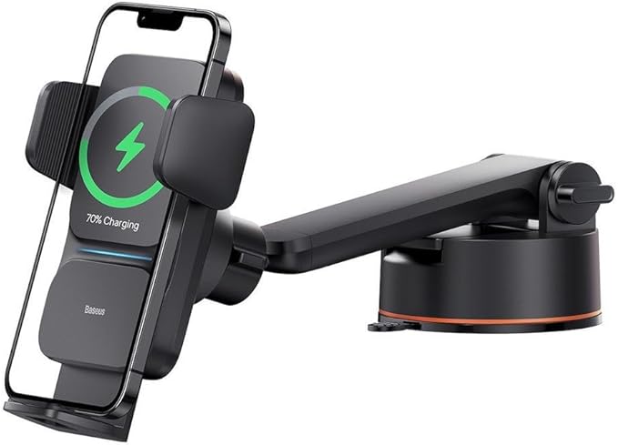 Baseus Wisdom Series Auto Alignment Car Mount Wireless Charger 15W - Cluster Black