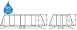 BESTWAY 4.12M X 2.01M X 1.22M RECTANGULAR POOL SET (Contents:Pool, Filter Pump(220-240V), Ladder, Chemconnect Dispenser, Compatible with Cartridge 58094(Ⅱ)220-240V)  56722 (Installation Not Included)