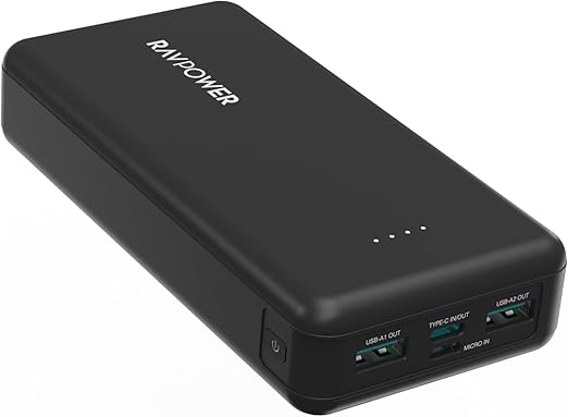 RAVPower RP-PB1216 PD Pioneer 20000mAh 15W 4 Ports Power Bank Black Global Version black