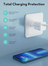 RAVPower RP-PC1037 PD 20W wall charger White UK Version with 3 AC plug white