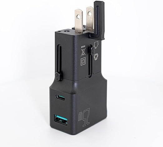 RAVPower RP-PC1080 25W 2-Port Universal Adapter black - RP-PC1080