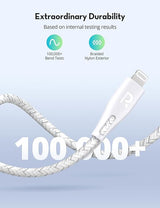 RAVPower RP-CB1018 Type-C to Lightning Cable 2m Nylon White