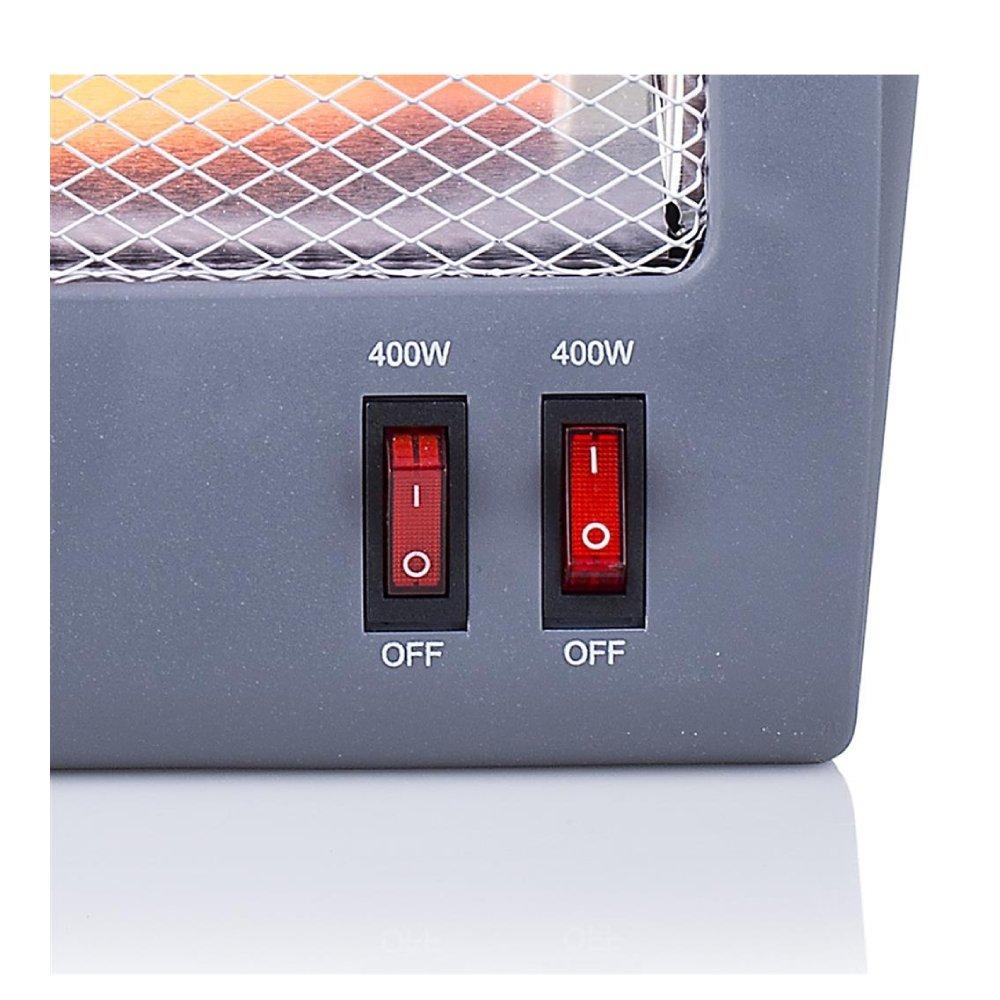 Princess Halogen Electric Heater, 800W, 2 Heat Settings, 345011 - Grey