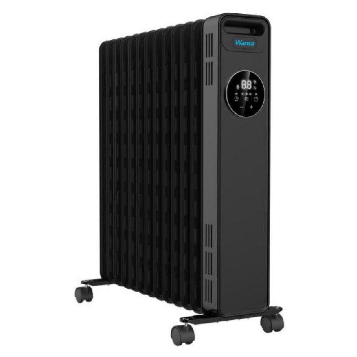 Wansa 11 Fin Oil Heater, 2300W, NY2311-20MR-W - Black