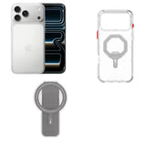 Bundle Apple iPhone 17 Pro Max(256GB) Silver 12GB RAM 6.9"+SkinArma Saido MagSafe Case for iPhone 17 Pro Max - Clear+SKINARMA MAGNETIC SMART GRIP-STAND ARCH XE PHAZE-GREY