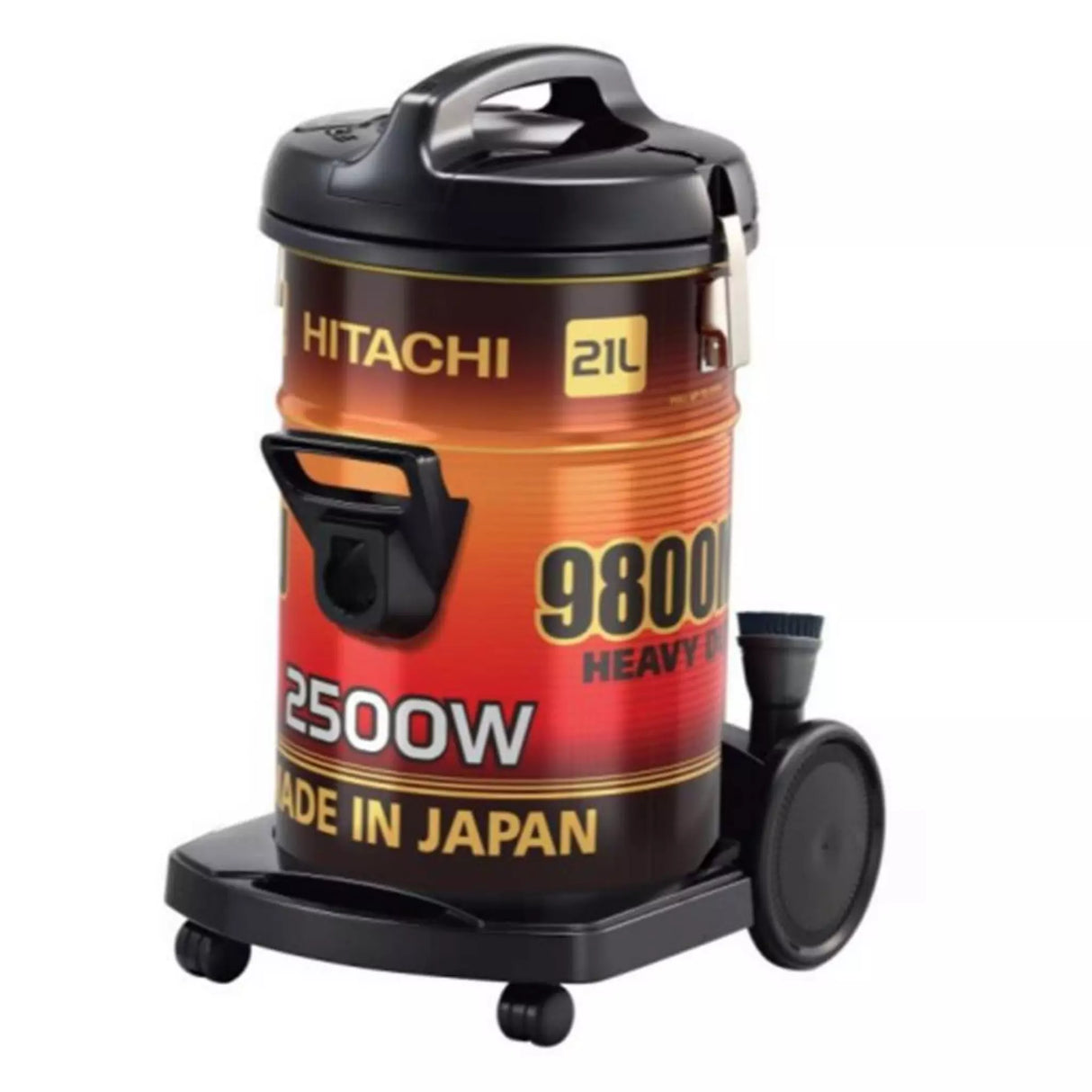 Hitachi Drum Vacuum Cleaner, 21L, 2500 W, CV-9800MIJ RGB – Red& Black
