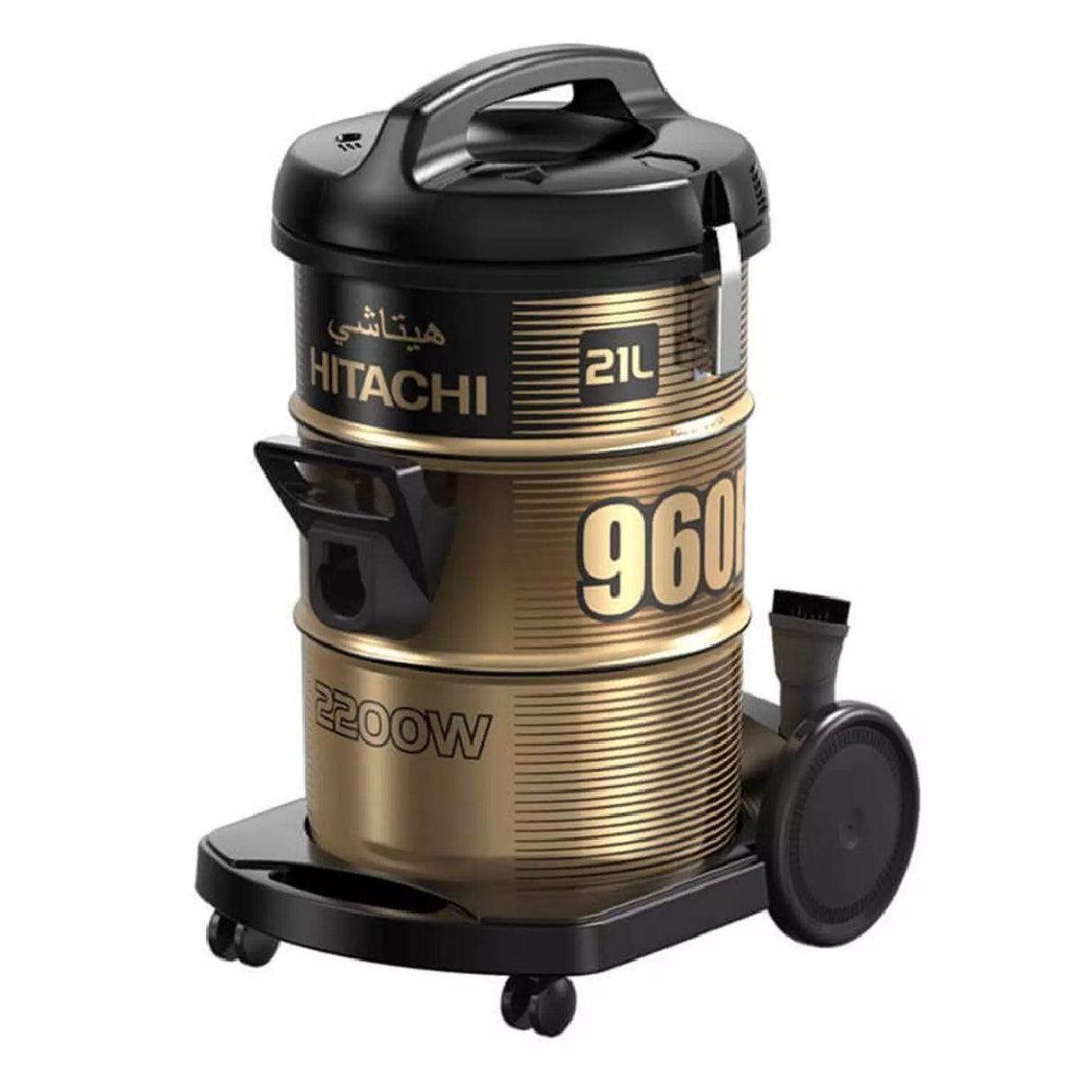 Hitachi Drum Vacuum Cleaner, 21L, 2200 W, CV-960F BK – Black