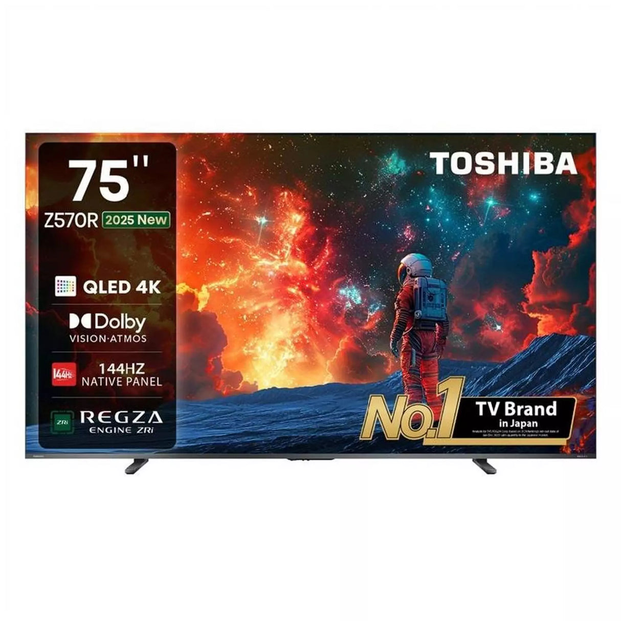 TOSHIBA Z670 75” 144HZ QLED / SMART TV, 75Z570RP- Black