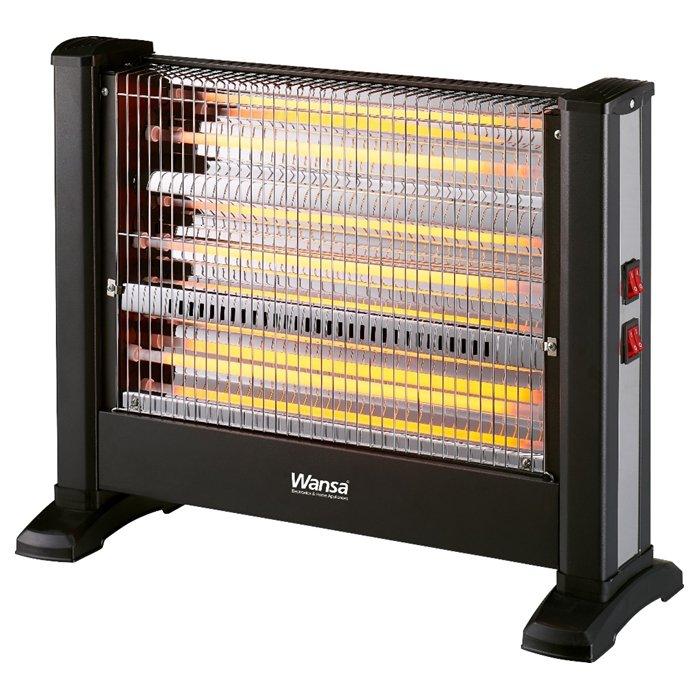 Wansa 3 Lamps Halogen Heater, LX-1703M – Black